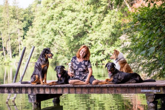 Katja Herschke und ihre Hunde